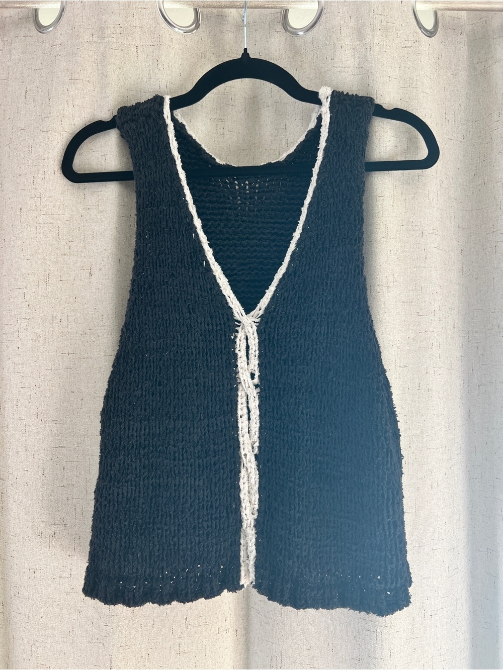 Free People Black/White Sweater Tank